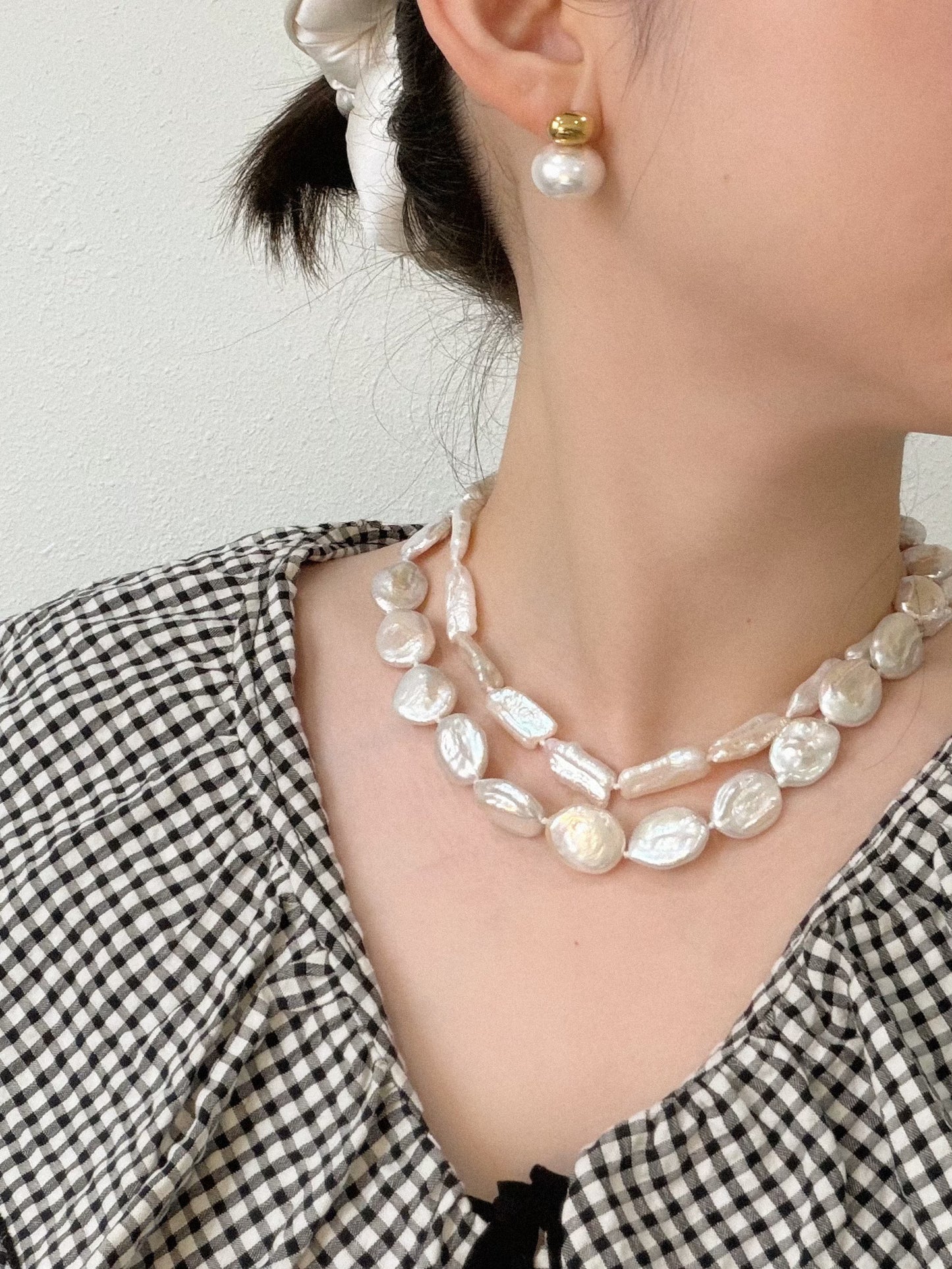 Biwa Pearl Necklace