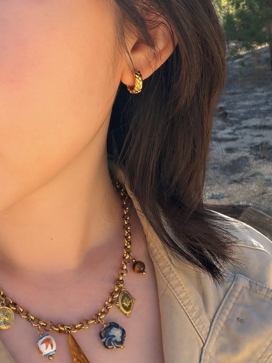 Braided Loop Earrings