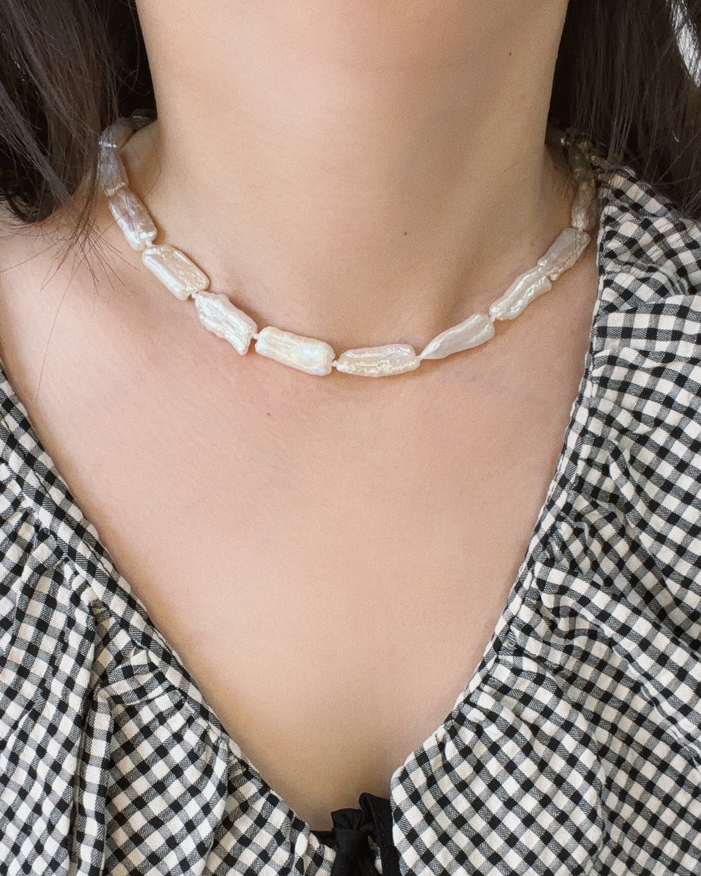 Biwa Pearl Necklace