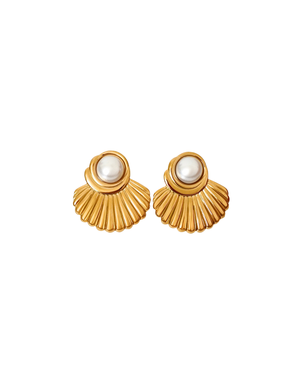 Fan Pearl Earrings