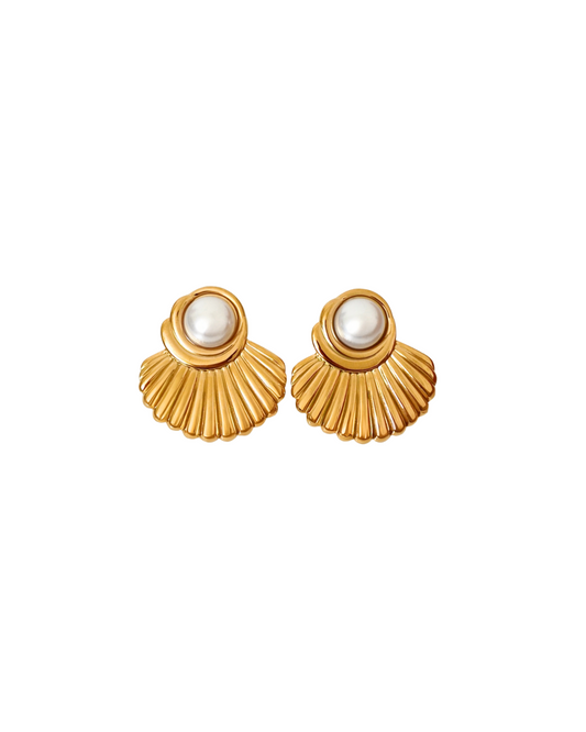 Fan Pearl Earrings