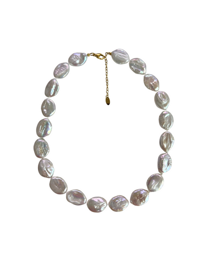 Button Pearl Necklace