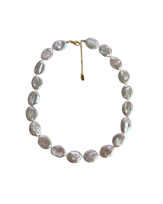 Button Pearl Necklace
