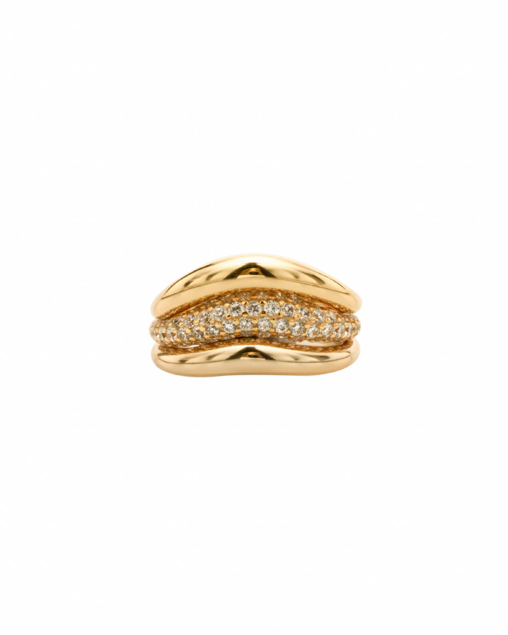 Wave Trio Ring
