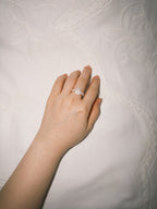 Freshwater pearl ring paired with minimal everyday styling