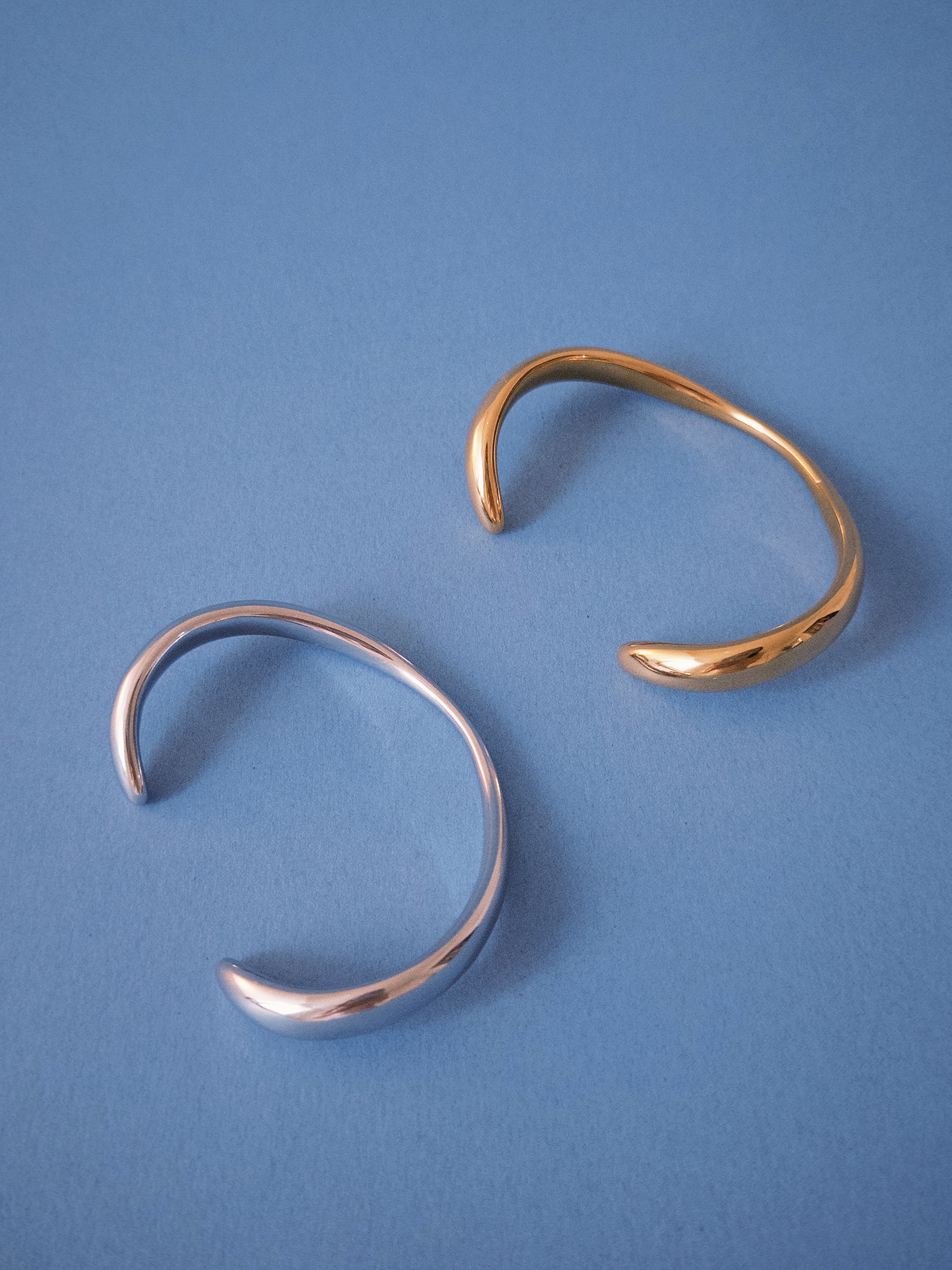 Rounded open cuff bracelets with minimalist everyday styling